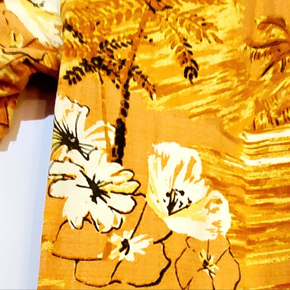 CALYPSO JOE AUTHENTIC ISLAND WEAR HAWAIIAN SHIRT. MENS Sz:L BRIGHT BEACH SCENE. - Picture 9 of 12